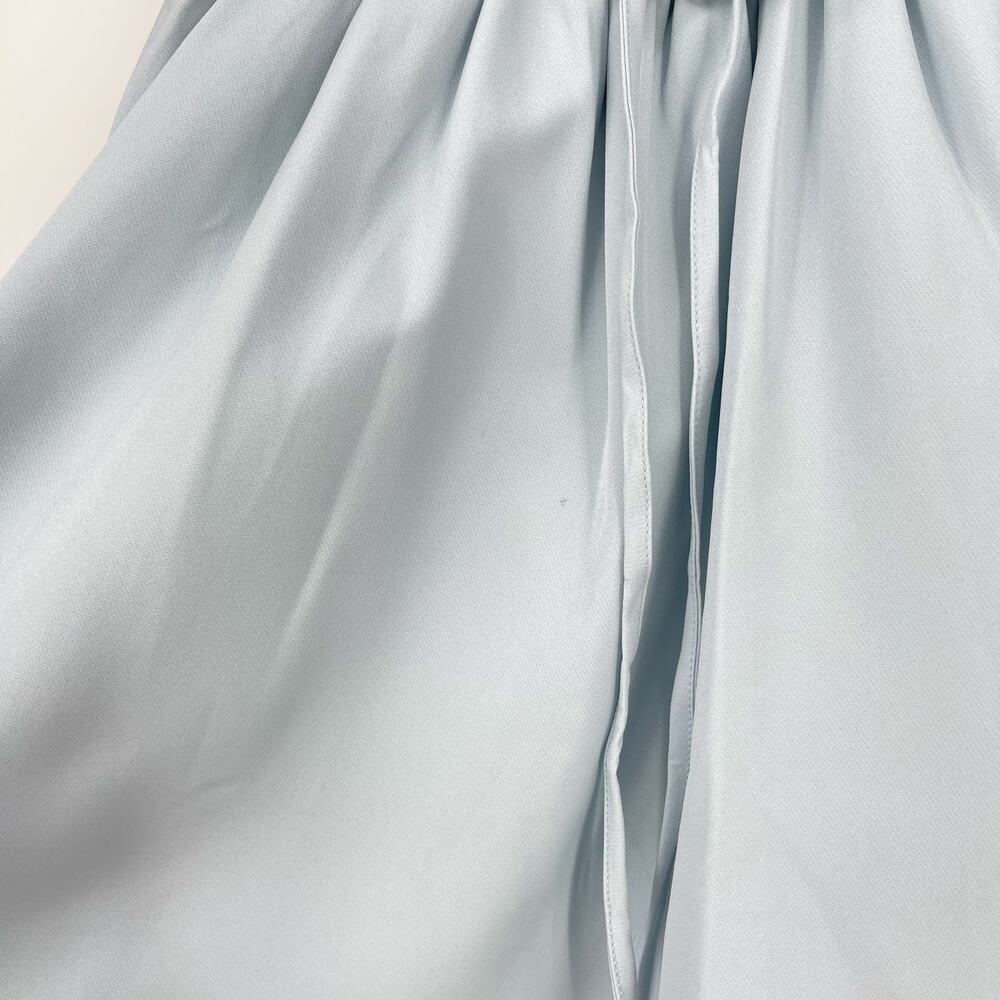 Strapless Light Blue Mini Dress with Corset Bodice - Picture 13 of 16